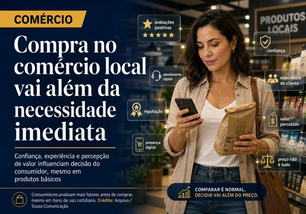 Compra no comércio local vai além da necessidade imediata