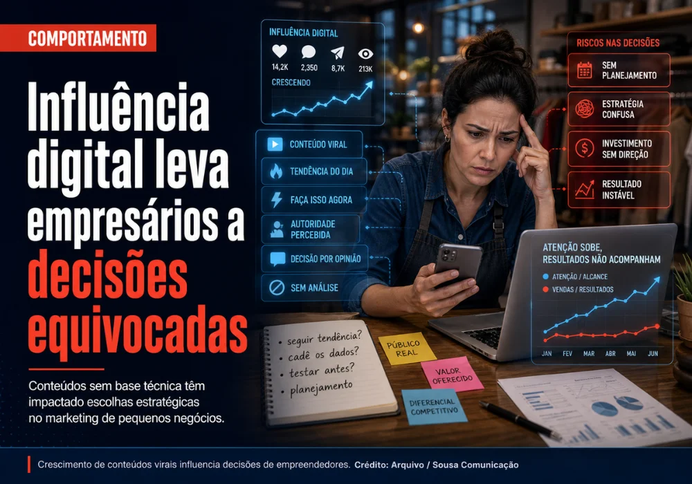 Influência digital leva empresários a decisões equivocadas