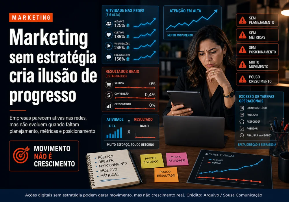 Marketing sem estratégia cria ilusão de progresso