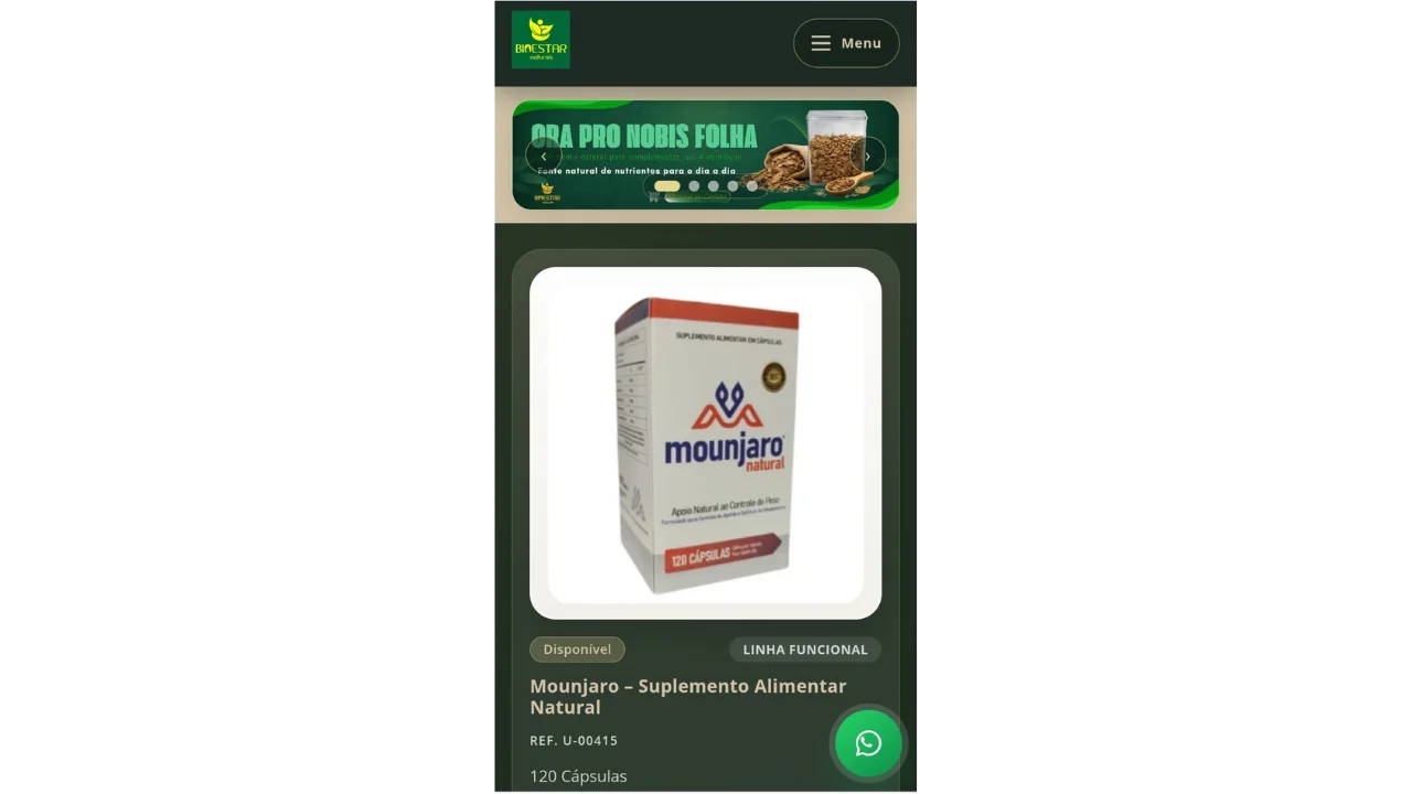 Site Bioestar Produtos Naturais